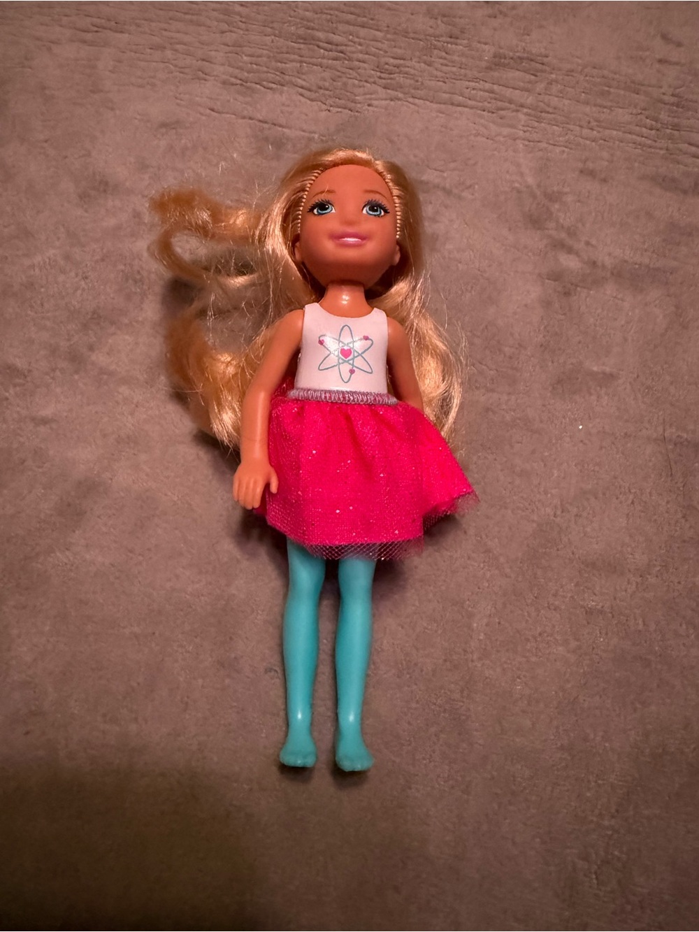 2016 Mattel Blonde Fashion Doll Pink Skirt Turquoise Legs
